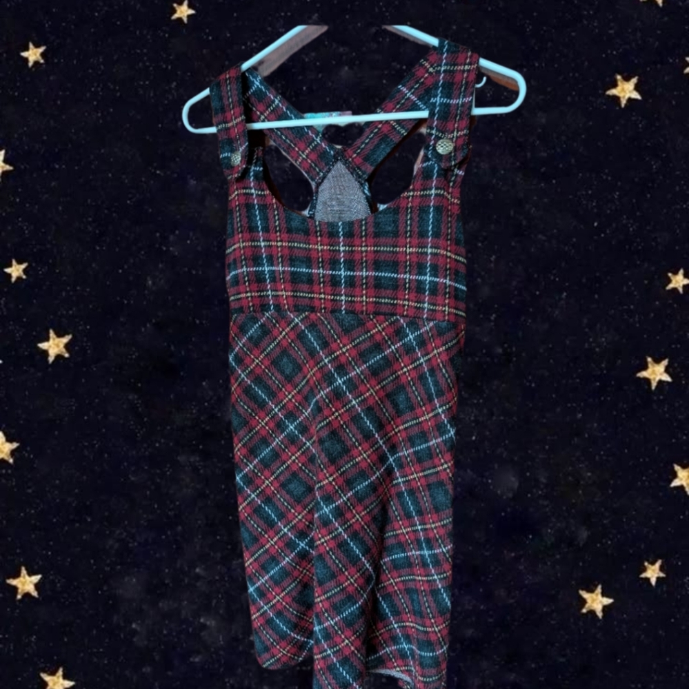 Plaid Pinafore Dress